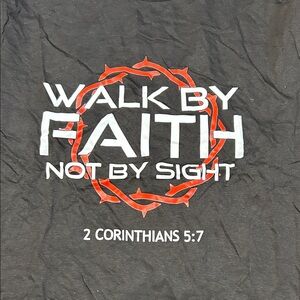 Walk by Faith Graphic Tee - Black